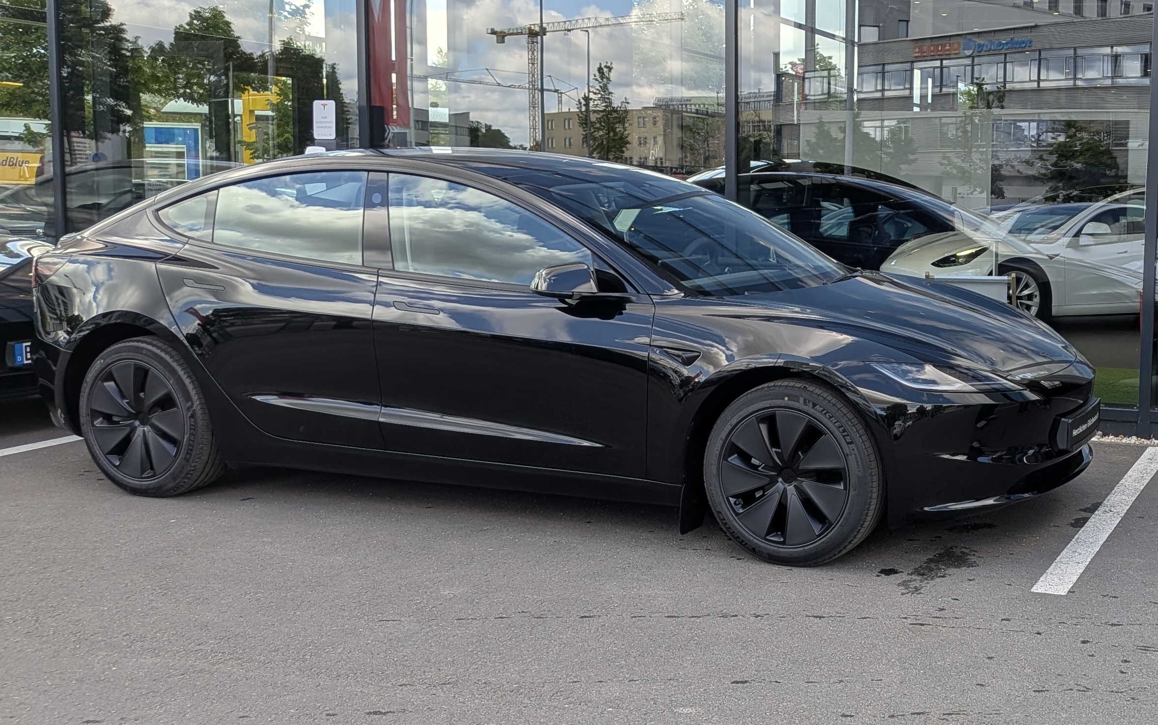Tesla Model 3 at the handover